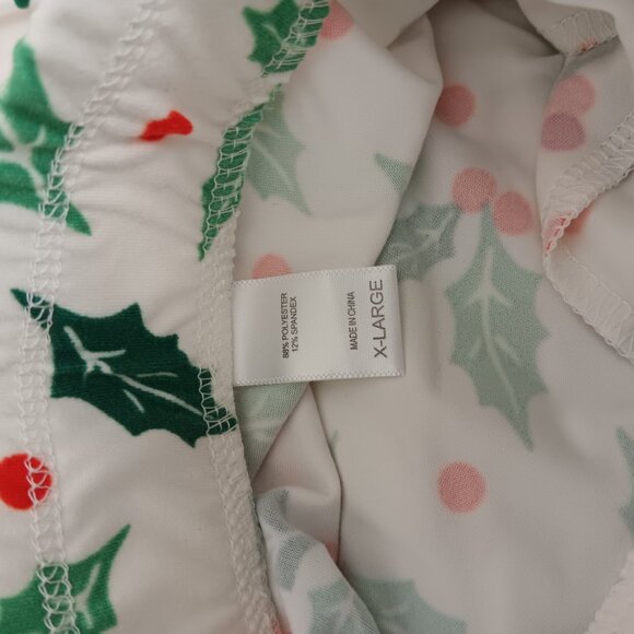 MUK LUKS REG 3 piece Dream Cloud Notch Collar Pajama Set, Mistletoe Sz L a678318 - Picture 3 of 8